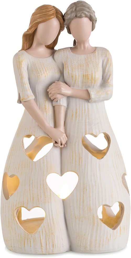 Candeldo Candle Holder for Mom - Unique Sentimental Gift from Daughter | Tealight Figurine Decor