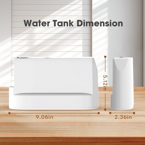 Newbealer Detachable Water Tank 1.2L, Replacement Part Only for Steamer NB318A, Reusable Accessory (White)