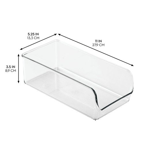iDesign Pantry Bin for Kitchen or Cabinet Storage - Set of 4 - Clear