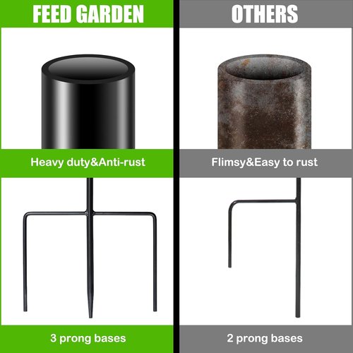 Feed Garden Adjustable Shepherd Hooks - Rust Resistant Steel for Outdoor Lanterns, Bird Feeders | 32 Inch, 8 Pack