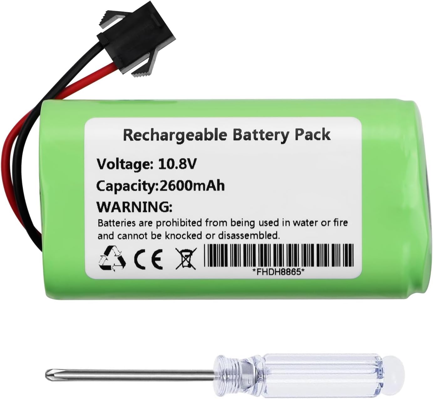 ZTHY Vacuum Battery Replacement for Vactidy T6 T7 T8 Robot Vacuum Cleaner Model: Vactidy LS001-02 10.8V 2600mAh 28.08Wh