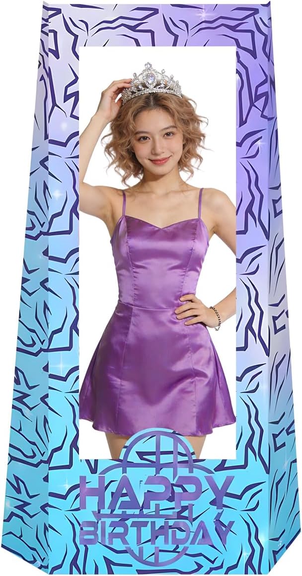 Purple Demon | 4.9 Ft Tall Life-Size Stand-In Cardboard Doll for Themed Parties & Photo Booths
