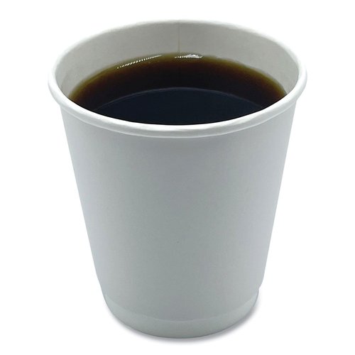 Boardwalk Paper Hot Cups, Double-Walled, 10 oz, White, 500/Carton