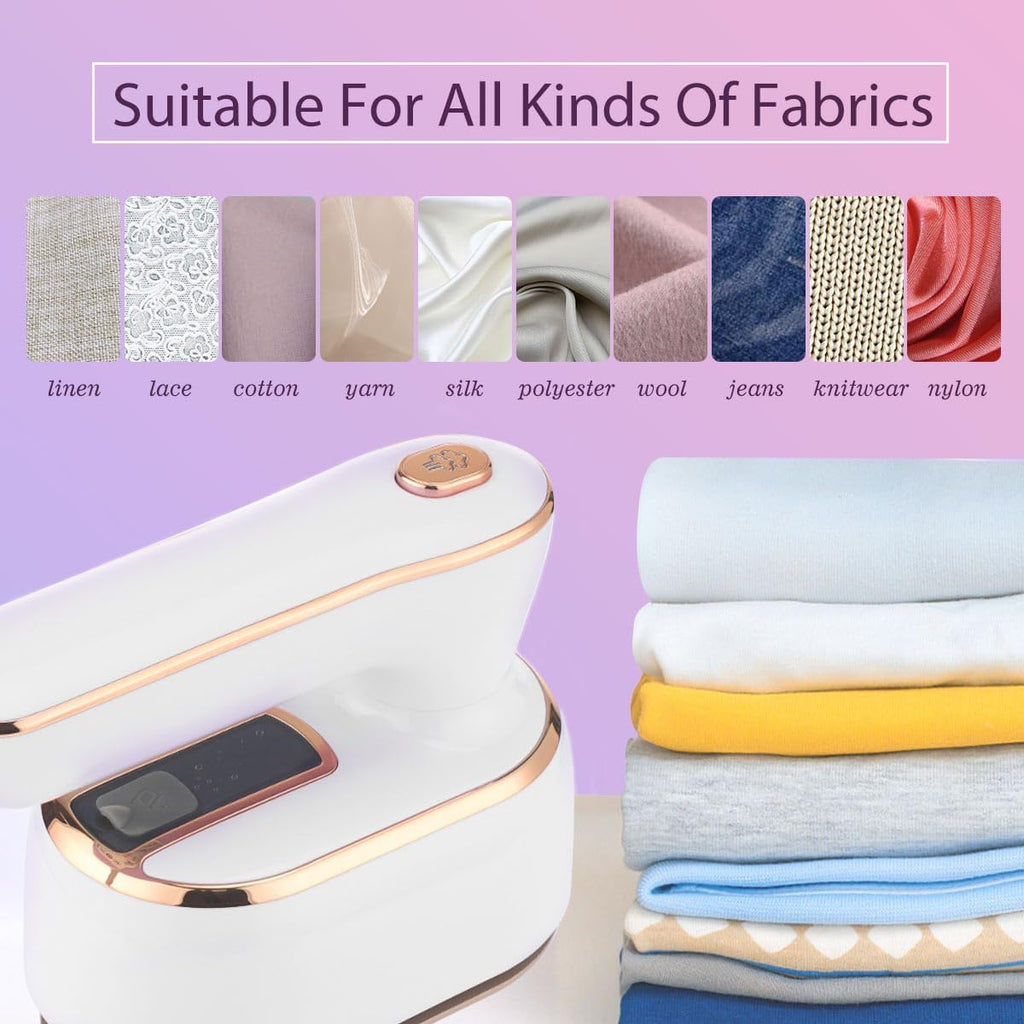 HFLYJPYW Mini Steam Iron for Clothes, Travel Steamer for Clothes Portable Steamer Travel Iron, Micro Steam Mini Handheld Support Dry And Wet Ironing for Home Travel (White)