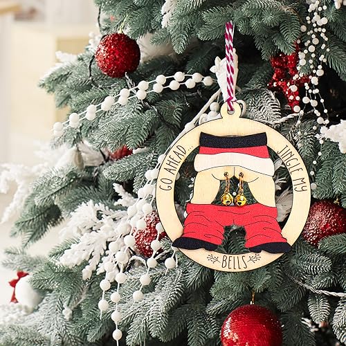 Funny Santa Claus Wooden Christmas Ornaments - 3.93" Hanging Decor