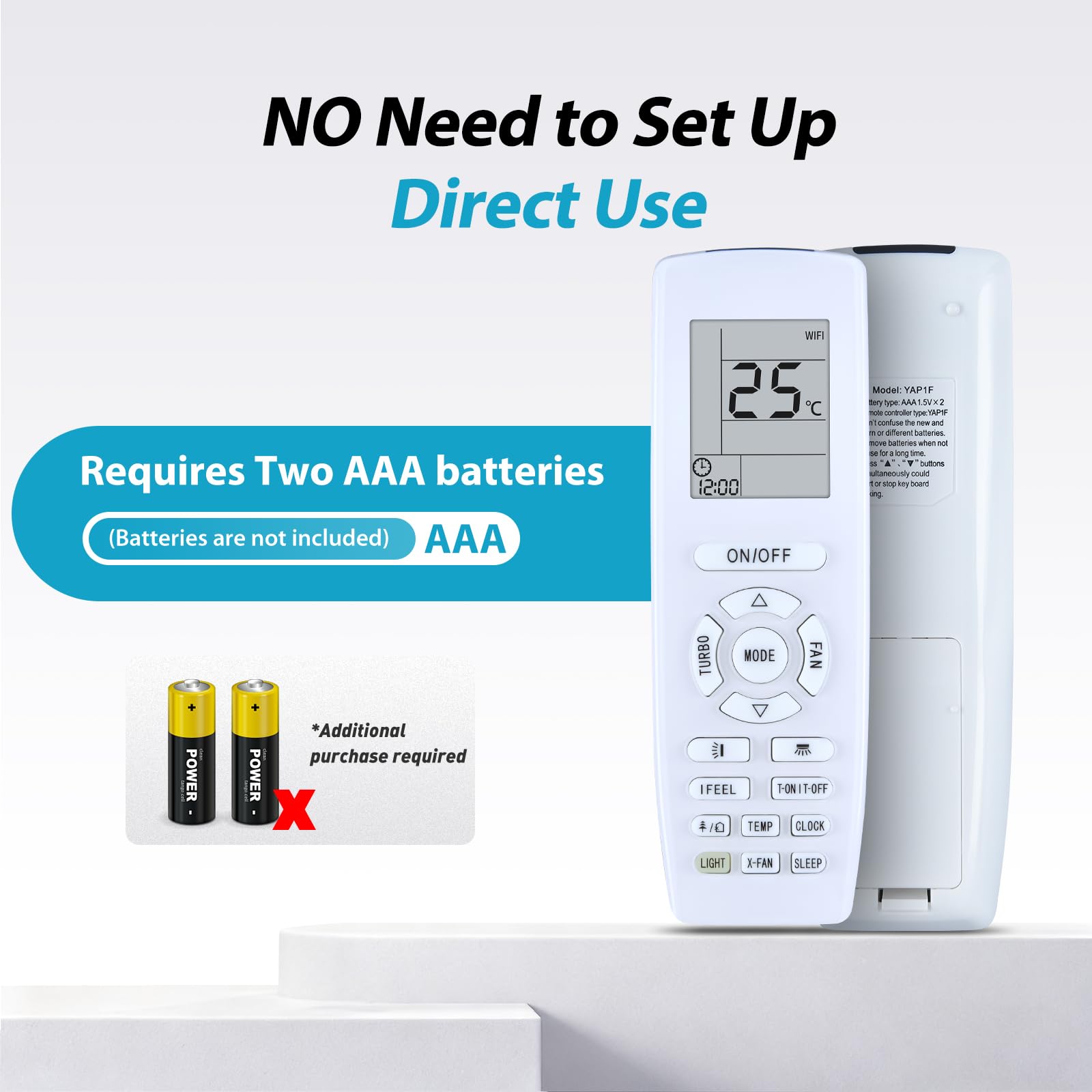ZWP YAP1F Replace Remote Control for GREE A/C Air Conditioner YB1F2 YB1FA YAP1FF GWHART12SA GWHART09SA GWART12SA GWART09S GWART12S GWART18S GWART24S GWART36S2 GWHART36S2 GWHART09S GWHART12S GWHART18S