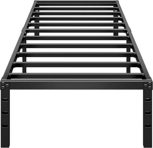 HLIPHA Metal Platform Bed Frame - 12-Inch Tall Twin Size with Heavy-Duty Support Slats | Easy Assembly, Black