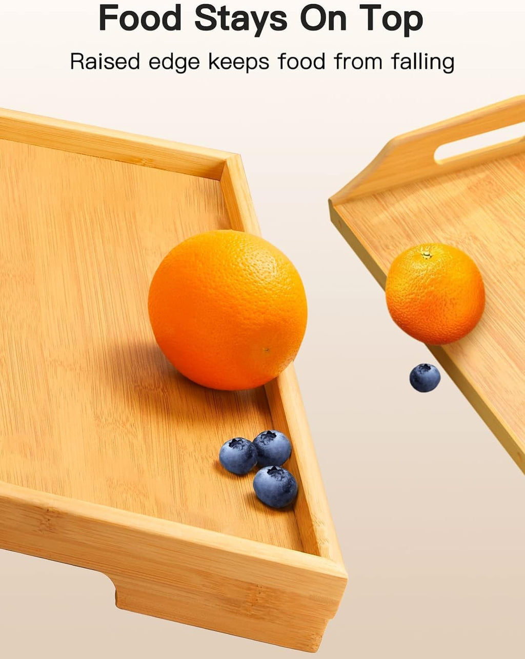 Pipishell Bamboo Bed Tray Table - Foldable Legs for Breakfast, Laptop Desk & Snack Use | Versatile Design