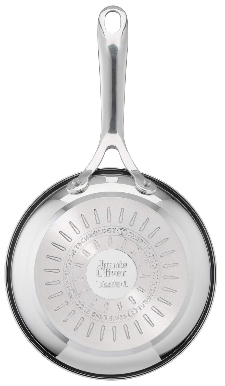 T-Fal Jamie Oliver Cooks Direct, Stainless Steel Non-stick Frying Pan 3 Pcs Set (20/24/28cm) (8/9/11 Inches) with Induction