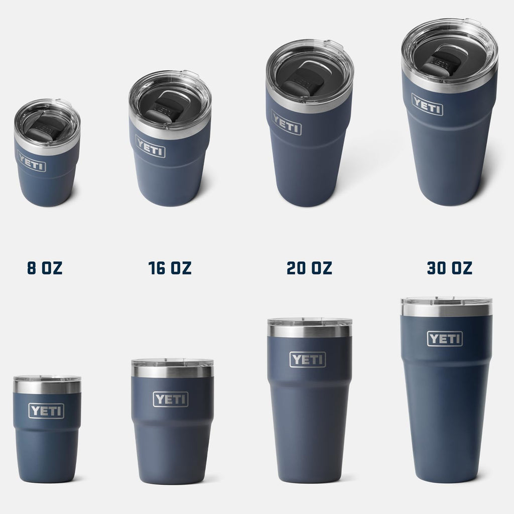 YETI Rambler 30 oz Stackable Tumbler, Stainless Steel, Vacuum Insulated with MagSlider Lid, White