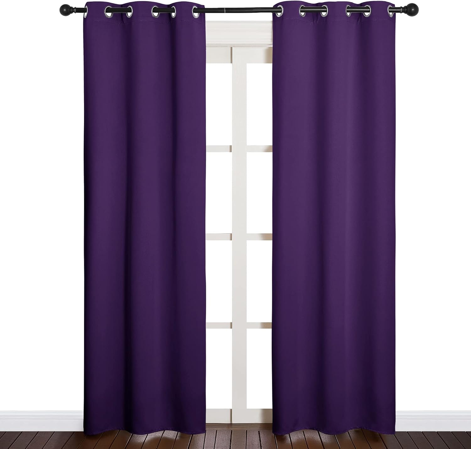 NICETOWN Blackout Curtain Panels - Thermal Insulated Drapes for Kids Room | Set of 2, 34 x 84 Inches, Royal Purple