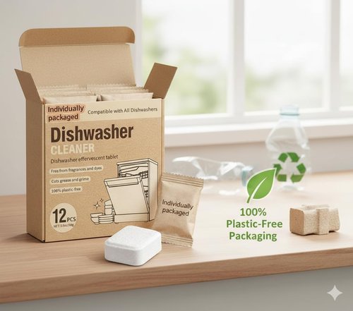 Dishwasher Cleaner Tablets - Eliminate Limescale, Grease & Odors | Septic Safe & Fragrance-Free