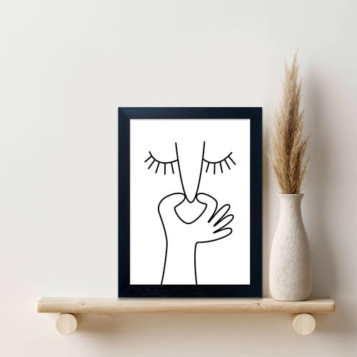 Framed Black and White Bathroom Wall Art | Funny Toilet Humor Canvas Print Decor