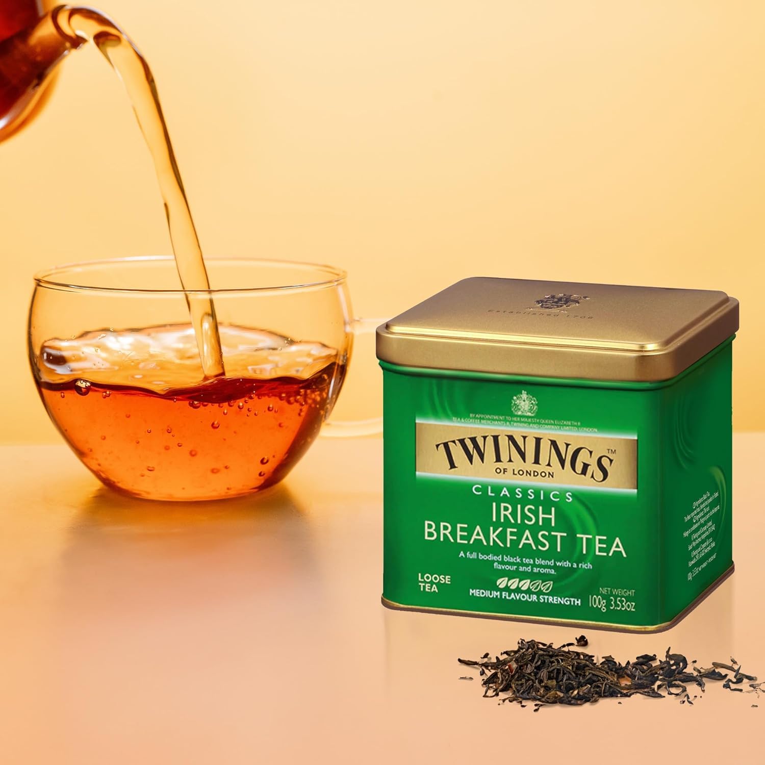 Twinings Irish Breakfast Loose Tea - Robust Caffeinated Black Tea Leaves, 3.53 Ounce Tin