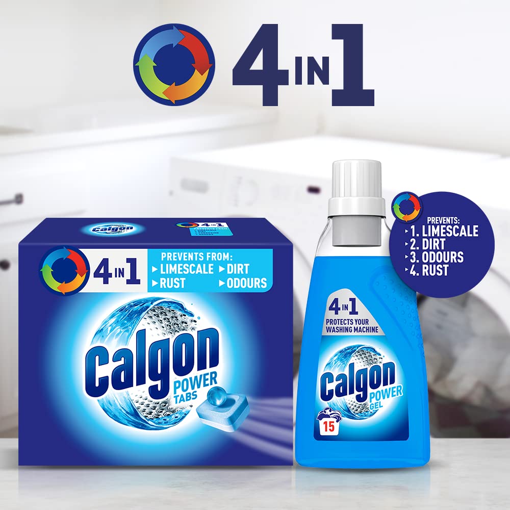 Calgon Powerball Water Softener Tablets, 585g, Limescale Prevention (45 Tablets), Unscented