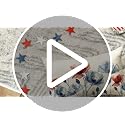 Patriotic 4th of July Floral Throw Pillow Cover 12x20