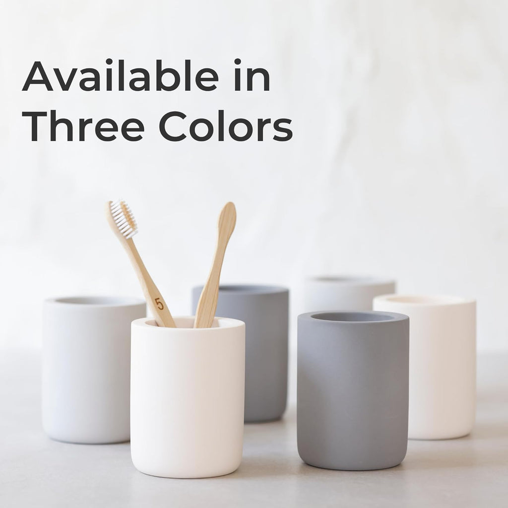Selegna Diatomite Toothbrush Holder - Quick Drying Bathroom Organizer for Electric Toothbrushes | Beige