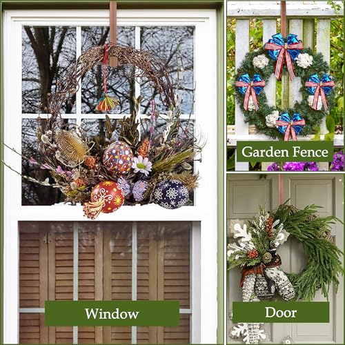 14-Inch Bronze Wreath Hanger for Front Door – Sturdy Over Door Hook