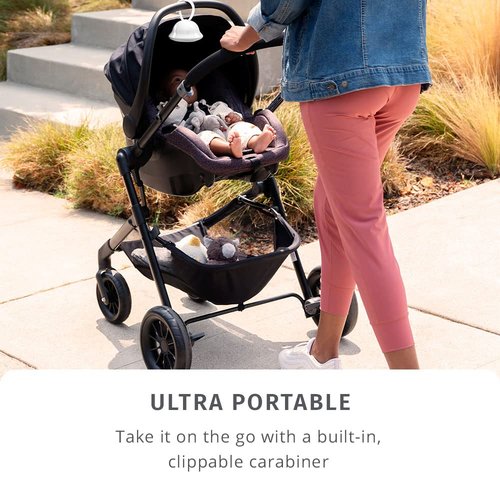 HoMedics SoundSpa On-The-Go, 4 Soothing Sounds: Shushing, Heartbeat, White Noise, Lullaby, AAA Battery Powered, Clip-On Design, Downward-Facing Speaker, Auto-Off Timer, Gift for New Parents