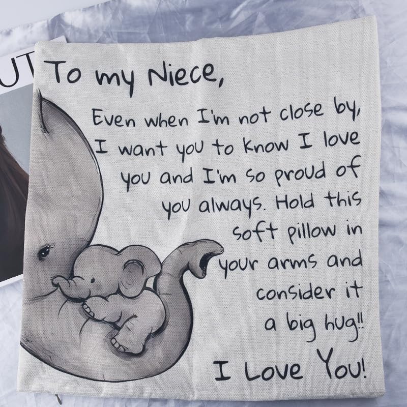 Cute Niece Pillowcase Gift from Aunt & Uncle - Love You Reminder (Grandma Variation)