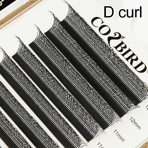 COZBIRD Double W Shape Premade Lash Fans 6D Volume Eyelash Extensions D Curl 0.07mm 12mm