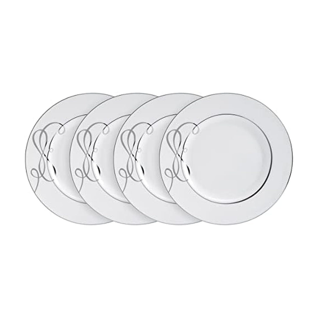 Mikasa Love Story Platinum Banded Dinner Plates, Set of 4