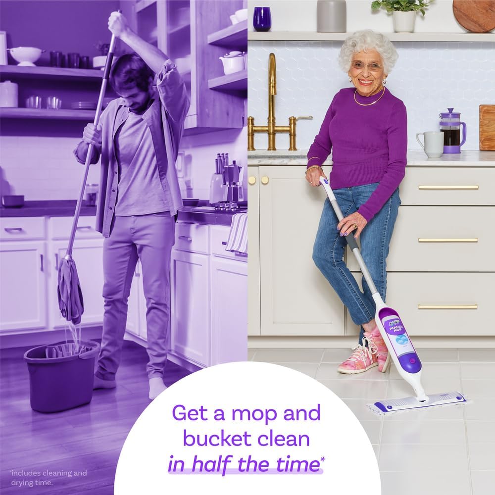 Swiffer PowerMop Mopping Pad Refills - Multi-Surface Floor Cleaning, 10 Count