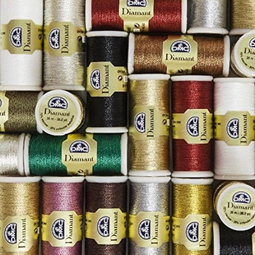 DMC Diamant Metallic Thread - 38.2yd Light Gold for Embroidery
