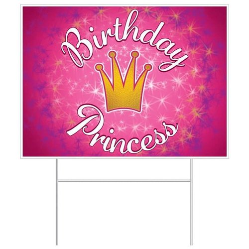 Birthday Princess Yard Sign With Stake