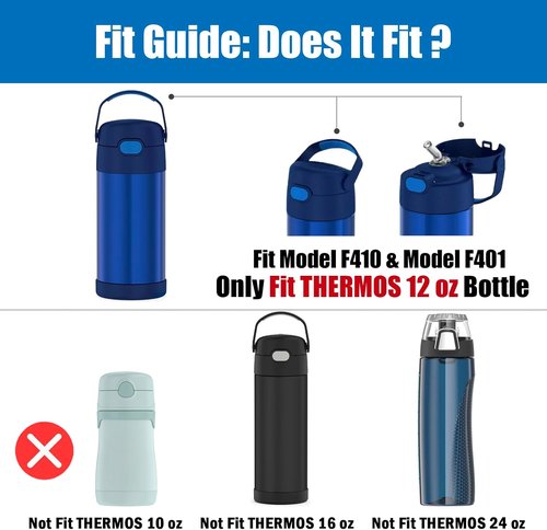 Greant 7 PCS Replacement Straws for Thermos 12oz Bottles - Compatible with F401 & F410 Models