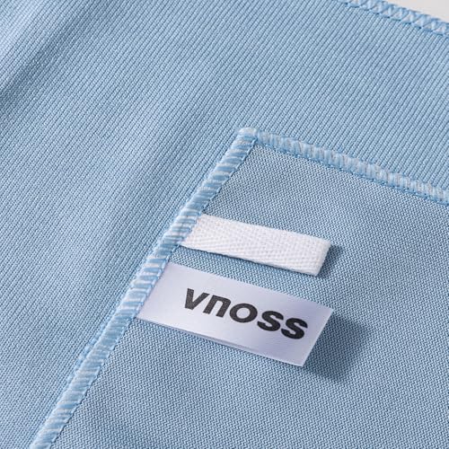 Vnoss Microfiber Glass Cleaning Cloths, 12x16 Inch, 8 Pack - Blue