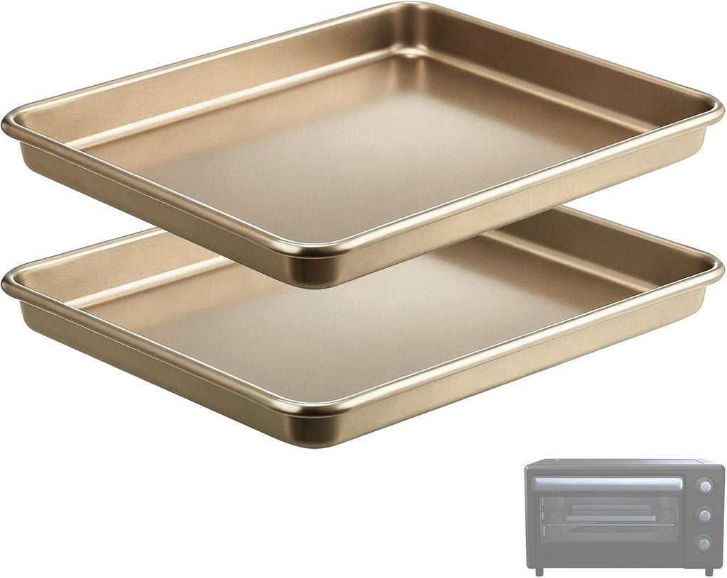 Oster Toaster Oven Replacement Trays - Non-Stick Carbon Steel Bakerware Set | 8.7" x 6.5" | 2PCS