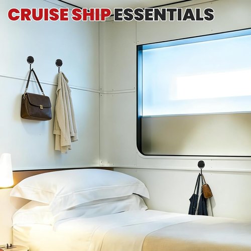 Buelkmag Magnetic Hooks - 50LBS Heavy Duty Magnet Hooks for Cruise Cabins & Home | 4 Pack - Black