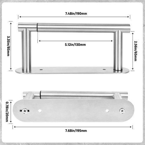 Brushed Nickel Toilet Paper Holder Wall Mount - Double Post Pivoting Bathroom Tissue Holder, 304 Stainless Steel Rustproof - Adhesive or Screw in Wall Toilet Paper Roll Holder, Commercial & Home Use