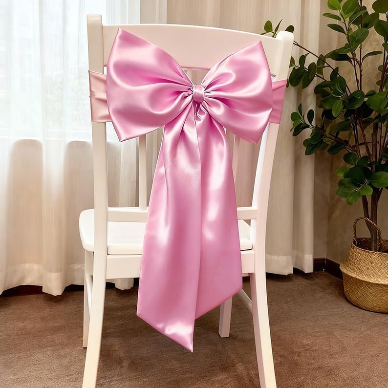 Skiennix Pink Bow Decor - 2 Pack Large & Small Coquette Wall Backdrop for Valentine's Day & Showers