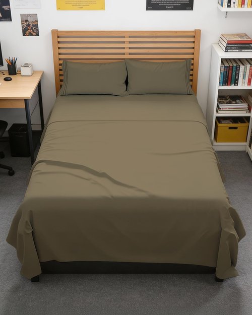 Full XL Bed Sheet Set by Hotel Luxury | Soft, Breathable & Cooling 4-Piece Bedding - Khaki