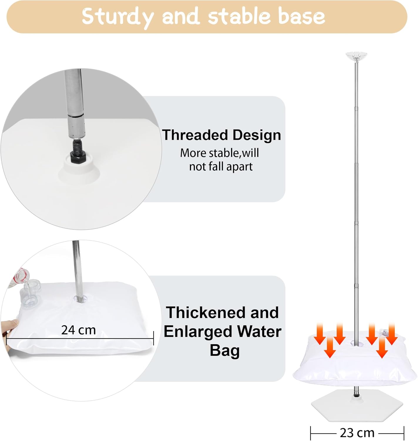 Skiennix Balloon Column Stand Kit - 7 Feet Adjustable Metal Tower for Graduation, Wedding & Party Decor