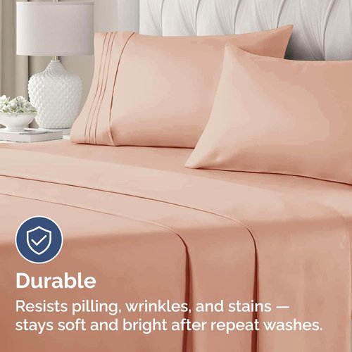 CGK Unlimited King Size Microfiber Pillowcase Set - Soft & Durable, 4 Pieces in Mauve