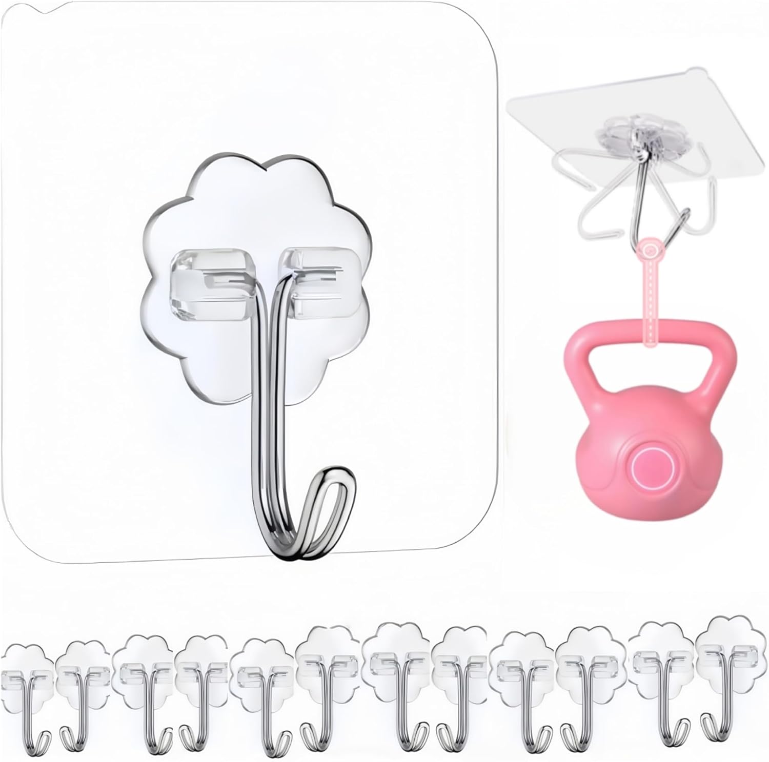 Regine Switzerland Shower Curtain Hooks - Decorative Rhinestone Design | Rustproof Stainless Steel