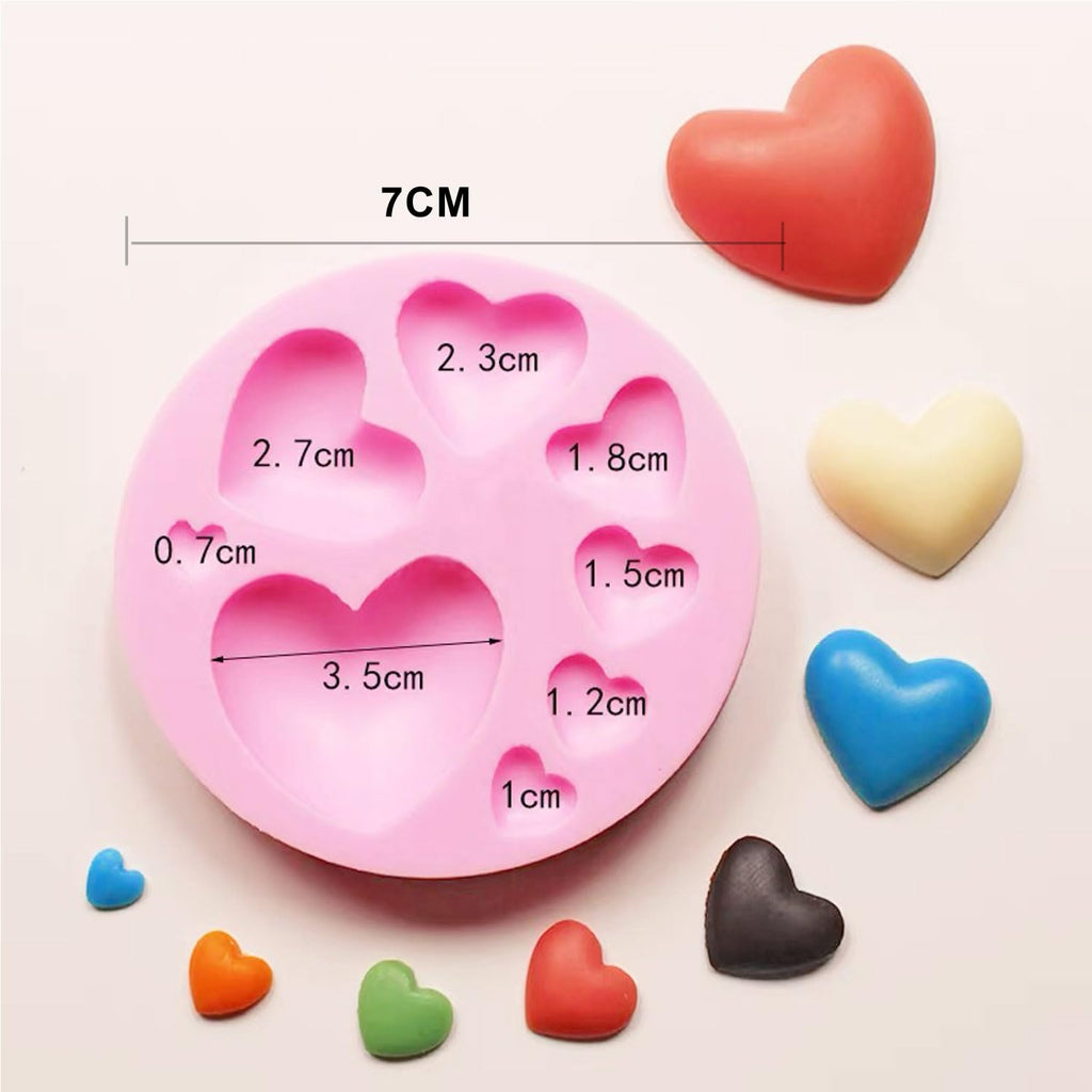 5 Pack Silicone Bow Fondant Mold Heart Silicone Molds Bowknot Cake Pop Mold Chocolate Candy Bow Molds for Birthday Wedding Party DIY Cake Decoration - Reusable Baking Tools Gift for Bakers