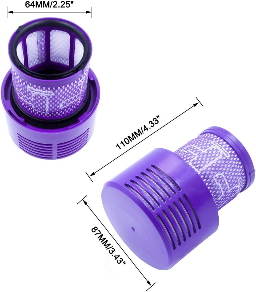 V10 HEPA Replacement Filters by [Brand Name] - Washable & Reusable | Compatible with Cyclone Series