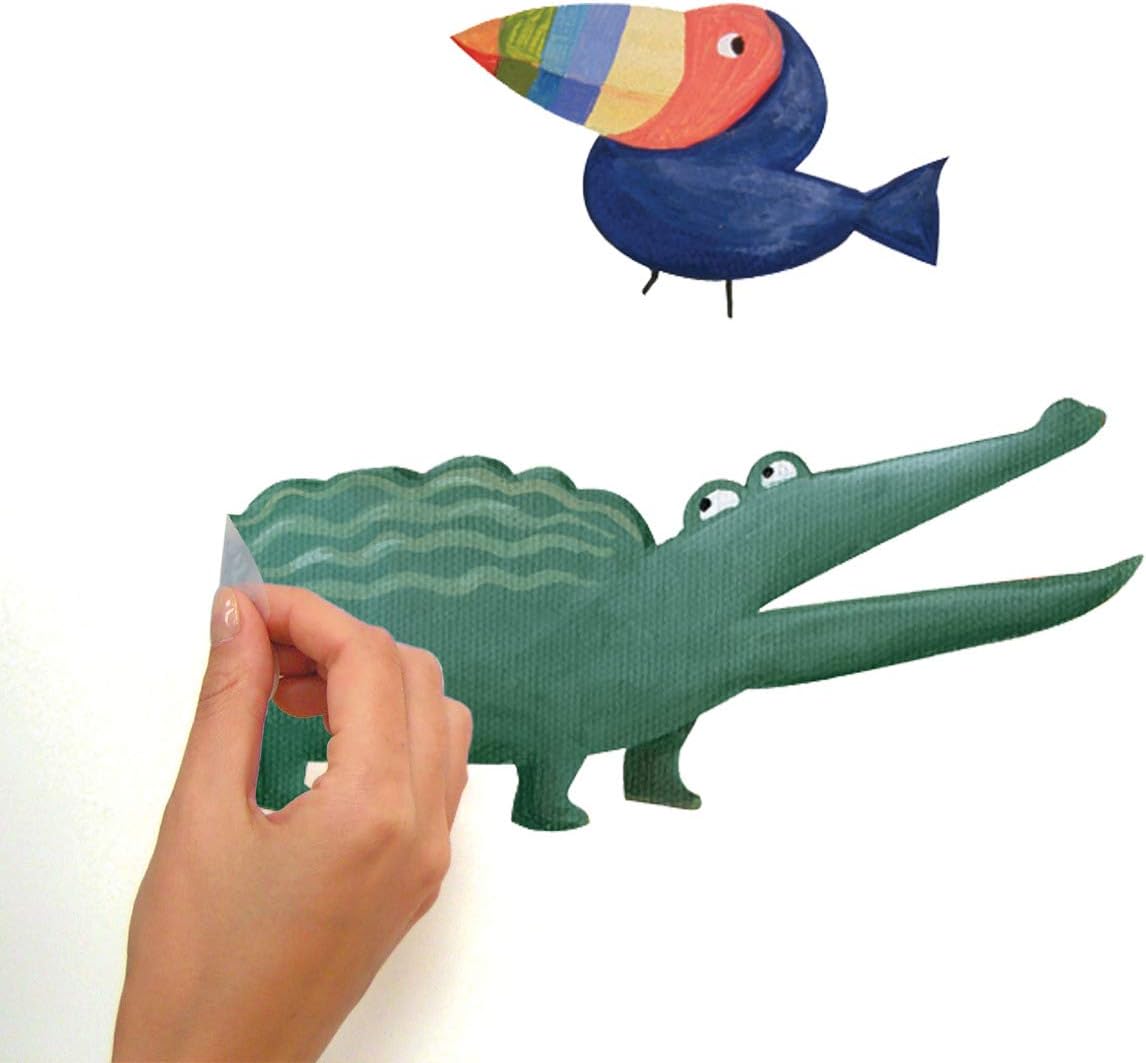 RoomMates Jungle Adventure Wall Decals - Easy Peel and Stick Design for Kids' Rooms