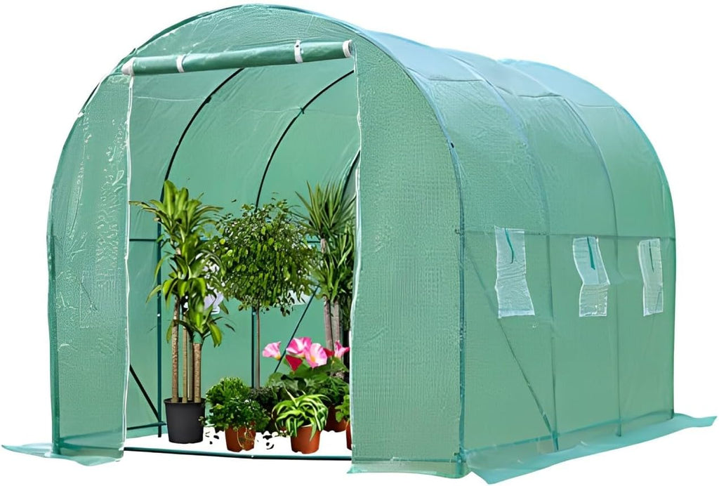 Skiennix Walk-In Greenhouse Kit - Observation Windows for Outdoor Plant Growth | 10' x 7' x 7'