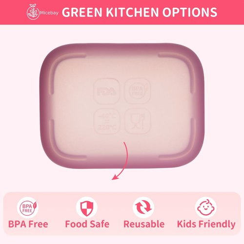 MICEBAY 2-Pack Leak-Proof Salad Dressing Container To Go, Food Grade Silicone Sauce Containers for Bentgo Lunch Box, Reusable Condiment Cups with Lids for Small Snacks - 2.6 oz (Fuchsia & Pink)