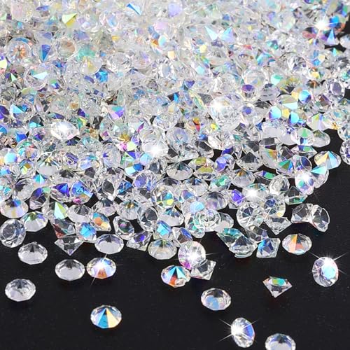 Meyeyaia 14400PCS 3mm Acrylic Rhinestones Clear AB Pointed Back Craft Gems