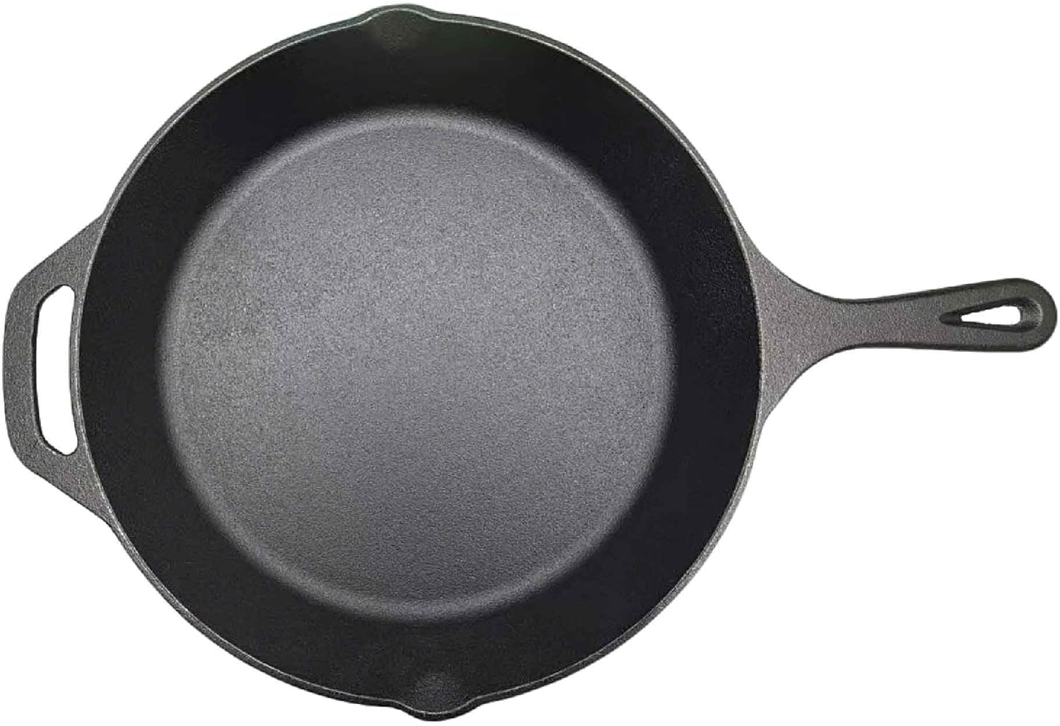 Skiennix Pre-Seasoned Cast Iron Skillet - 12.5 Inch Heavy Duty Non-Stick Cooking Pan with Dual Handles