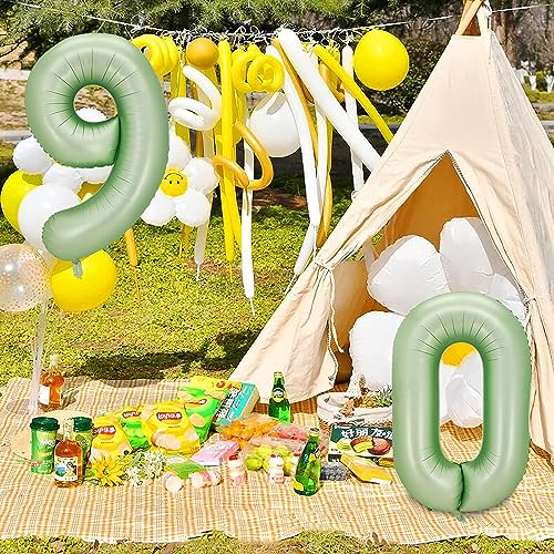 40 Inch Olive Green Number 18 Foil Balloon for Birthday Party