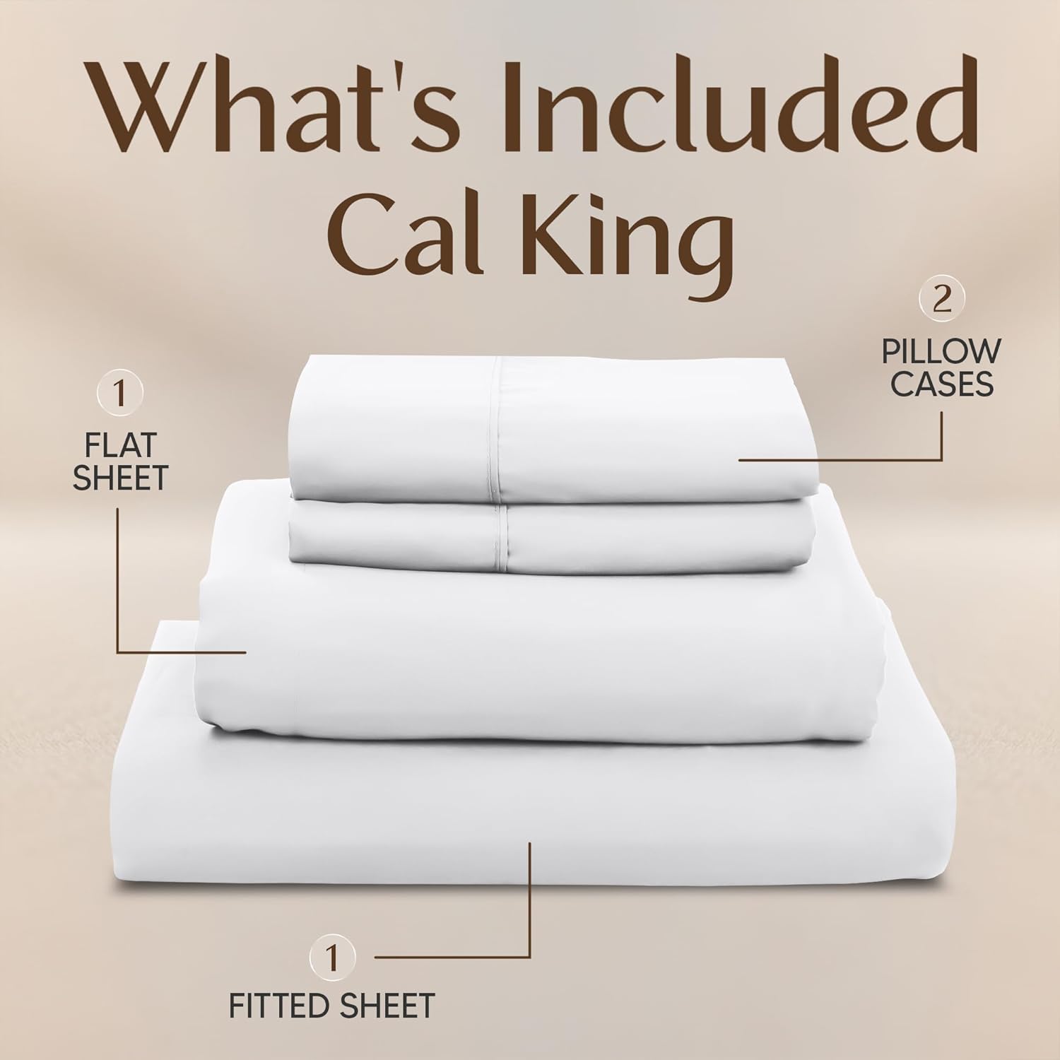 Utopia Bedding California King Sheet Set - Soft, Breathable Microfiber - 4-Piece in White