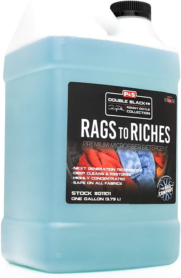 P & S Professional Detail Products - Rags to Riches Microfiber Detergent - Deep Cleans & Restores, 1 Gallon