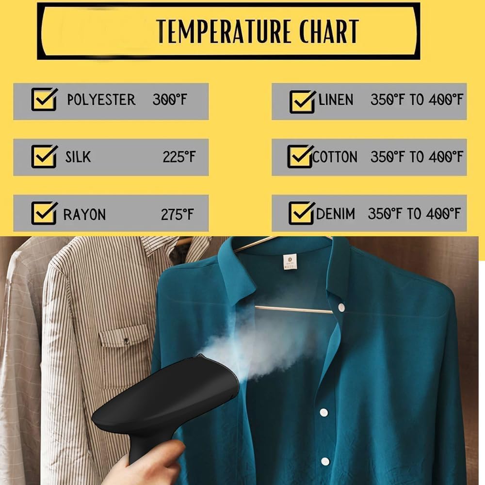 Travel Garment Steamer - Skiennix Handheld Clothes Steamer | Fast Heat-Up in 30 Seconds, 1000W